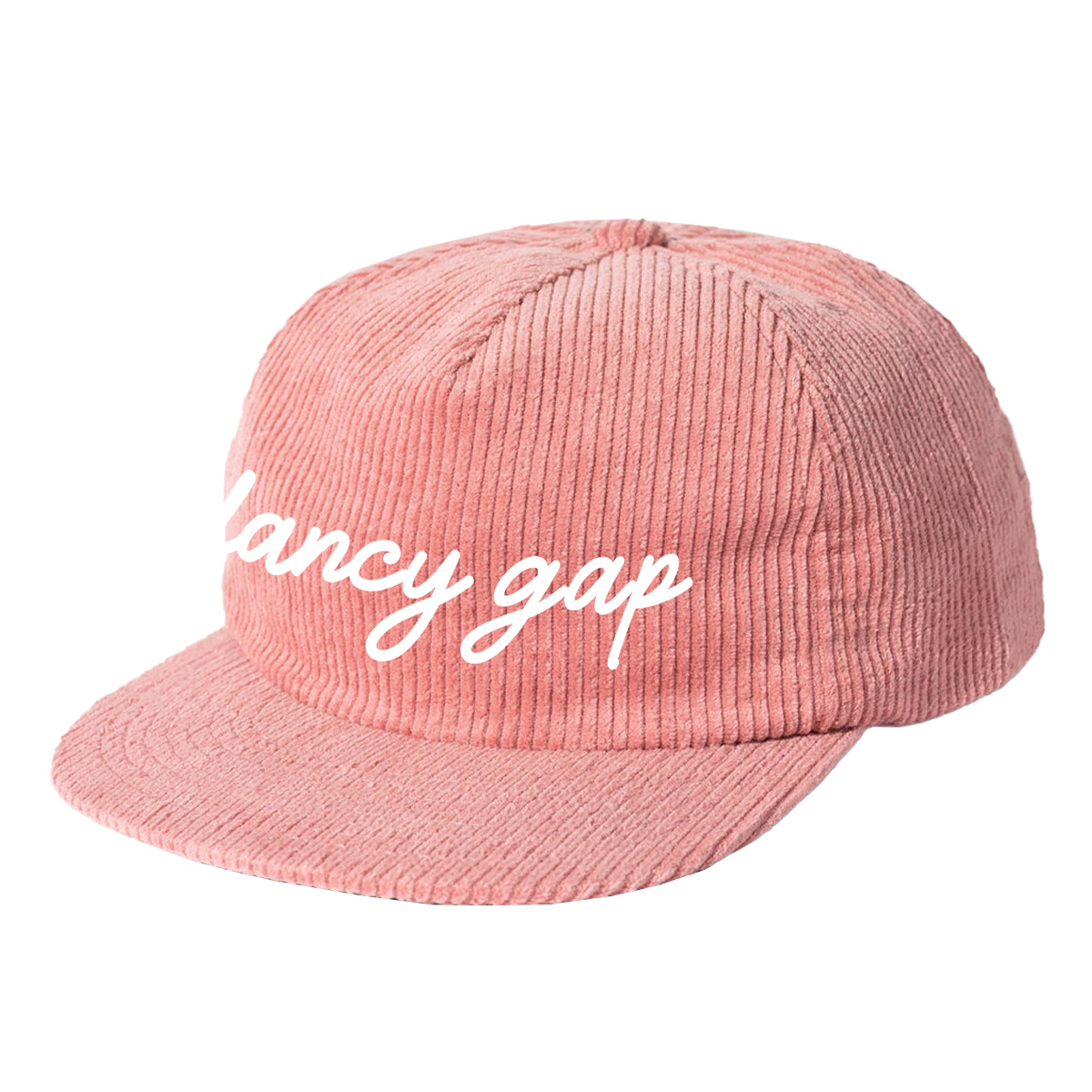 Fancy Gap Script Logo Cord Hat - Blush - Fancy Gap